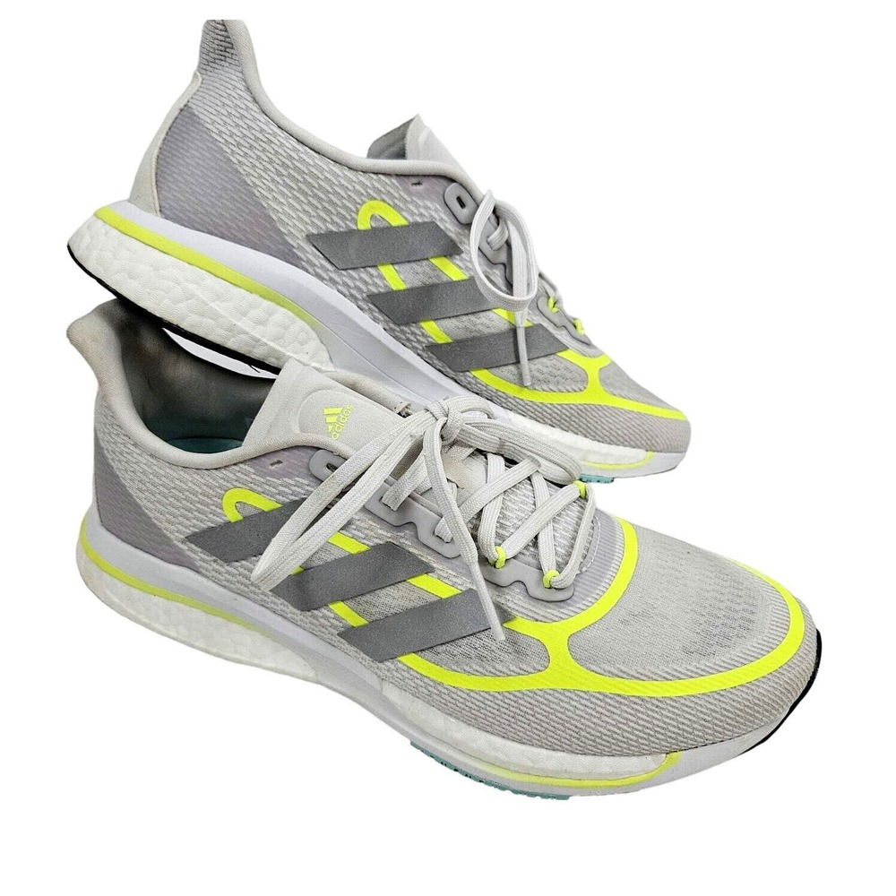 ADIDAS Womens Sz 9.5 Supernova Bounce Athletic Running Shoe Gray/Solar Yellow‎